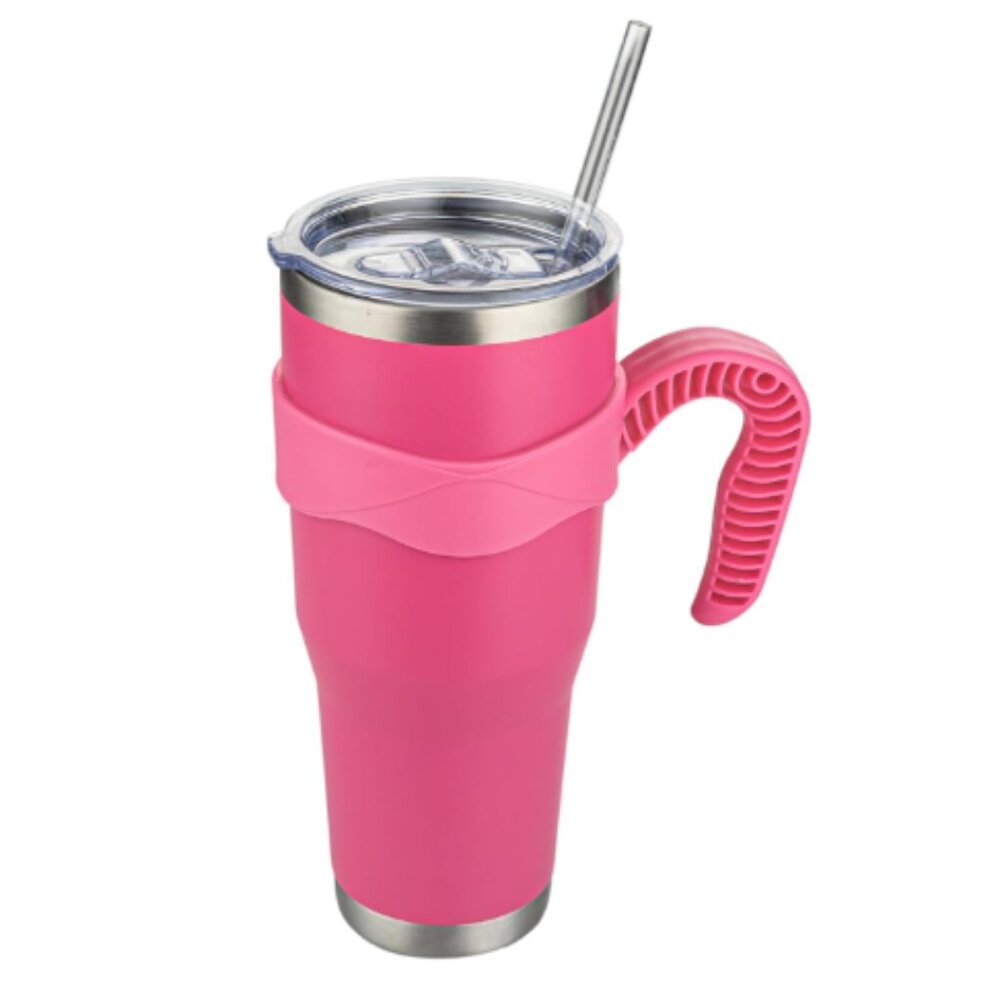 40 oz - Stainless Steel Insulated Hot/Cold Tumbler w/ Removable Handle